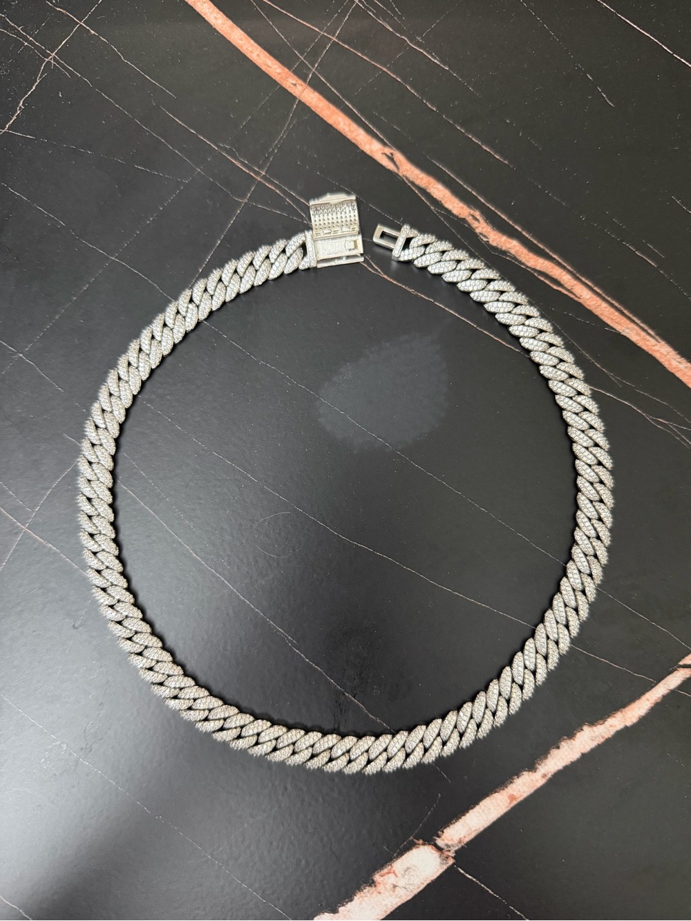 Silver Cuban Link Chain Necklace for Men
